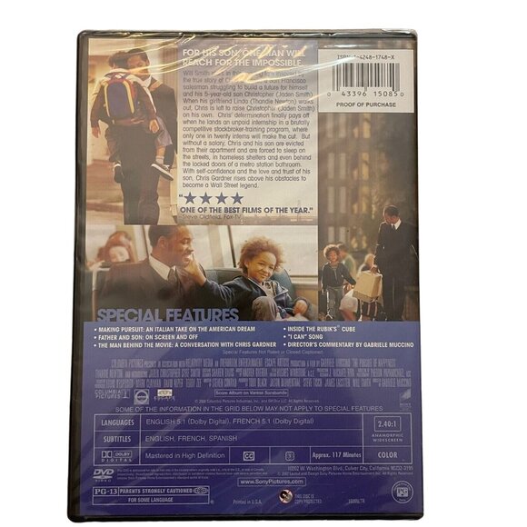 The Pursuit of Happyness Biography Drama DVD PG 13 2006 Will Smith u - Picture 2 of 2